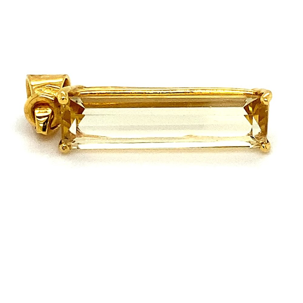 Scapolite 4.02ct Solid 18K Yellow Gold Pendant